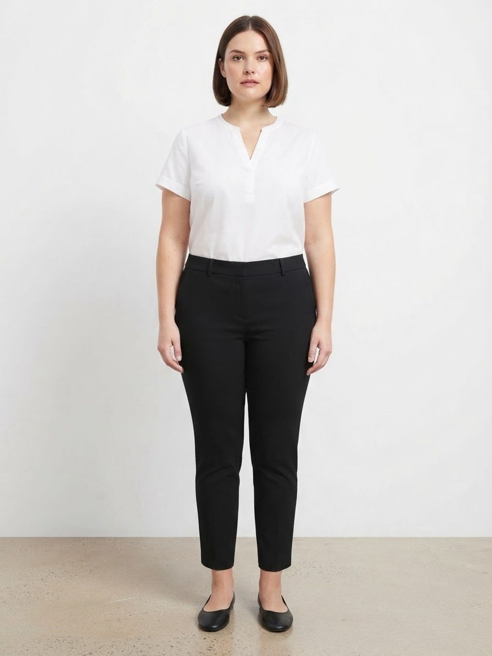 Studio by Torrid Ankle-Length Black Straight-Leg Women's Pants